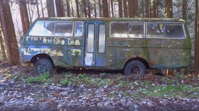 突如現れた廃バス 突如現れた廃バス