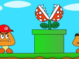 パックンフラワーとクリボーがマリオとの戦いをシミュレート