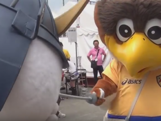 ベガっ太とむすび丸がファンサービス