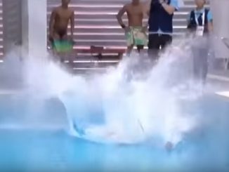 飛び込み競技で思いっきり水しぶきを上げて飛び込んでしまったフィリピン代表のファブリガ選手